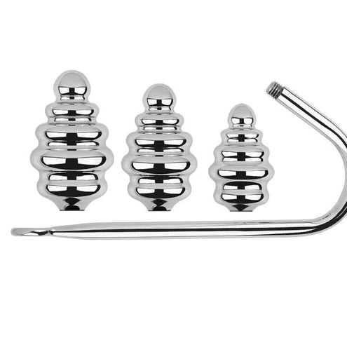 Screw-in Hook 8826 Anal Set Ribbed GreatBenefit 1004
